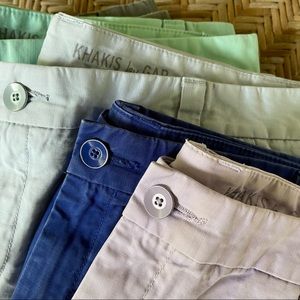 🩳 Khakis by GAP: Boyfriend Roll-Up Shorts 🌈 Multiple Colors 📏 Size 14